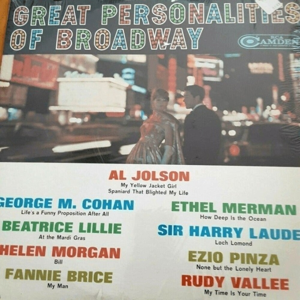 Vintage Great Personalities of Broadway LP RCA Camden CAL-745 Musical Theater